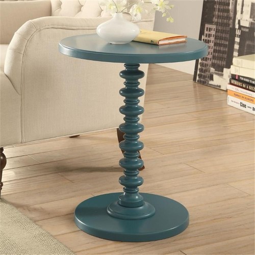 Acme acton end table teal - table,